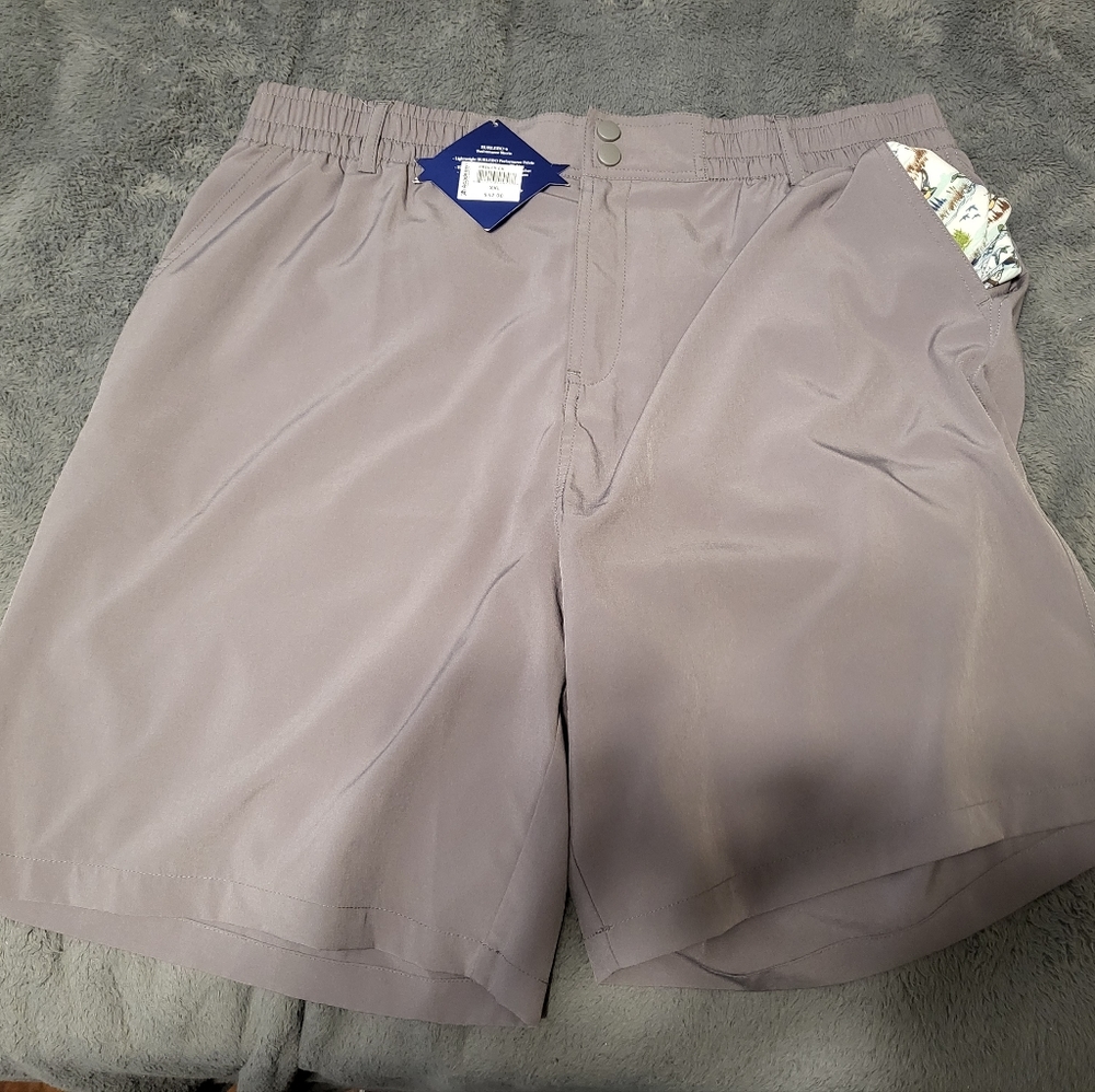 New Mens Burlebo shorts sz 2x grey NWT